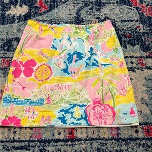 Lilly Pulitzer lilywood Print Mini Skirt